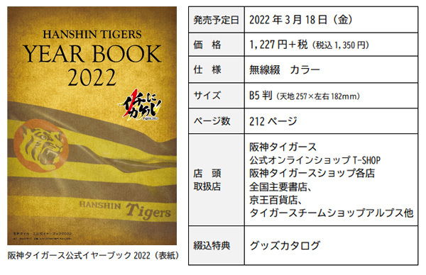 \ HANSHIN TIGERS YEARBOOK 2022 \u_^CK[X C[ubN2022v34ijʐM̔\̎tJnII