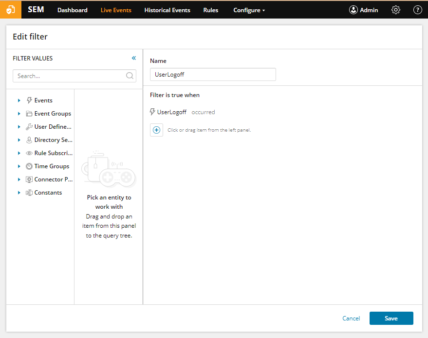 Ws^[eNmW[AIv~XSolarWindsSIEMiuSolarWinds Security Event Manager (SEM)vWatchGuard FireboxiƂ̘Agɂ̔