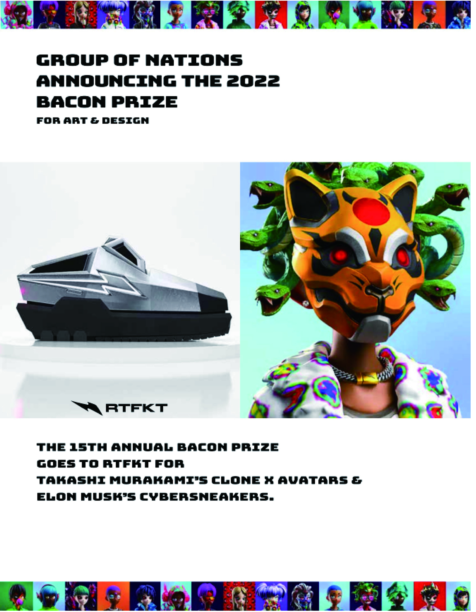 The BACON PRIZE 2022 15NLOJÂ̎܎҂NFTuhuRTFKT(A[eBt@Ng)vɌILOgtB[ NFTOpenSkyBluevf[X@`OSB LaunchPadɂĖzz`