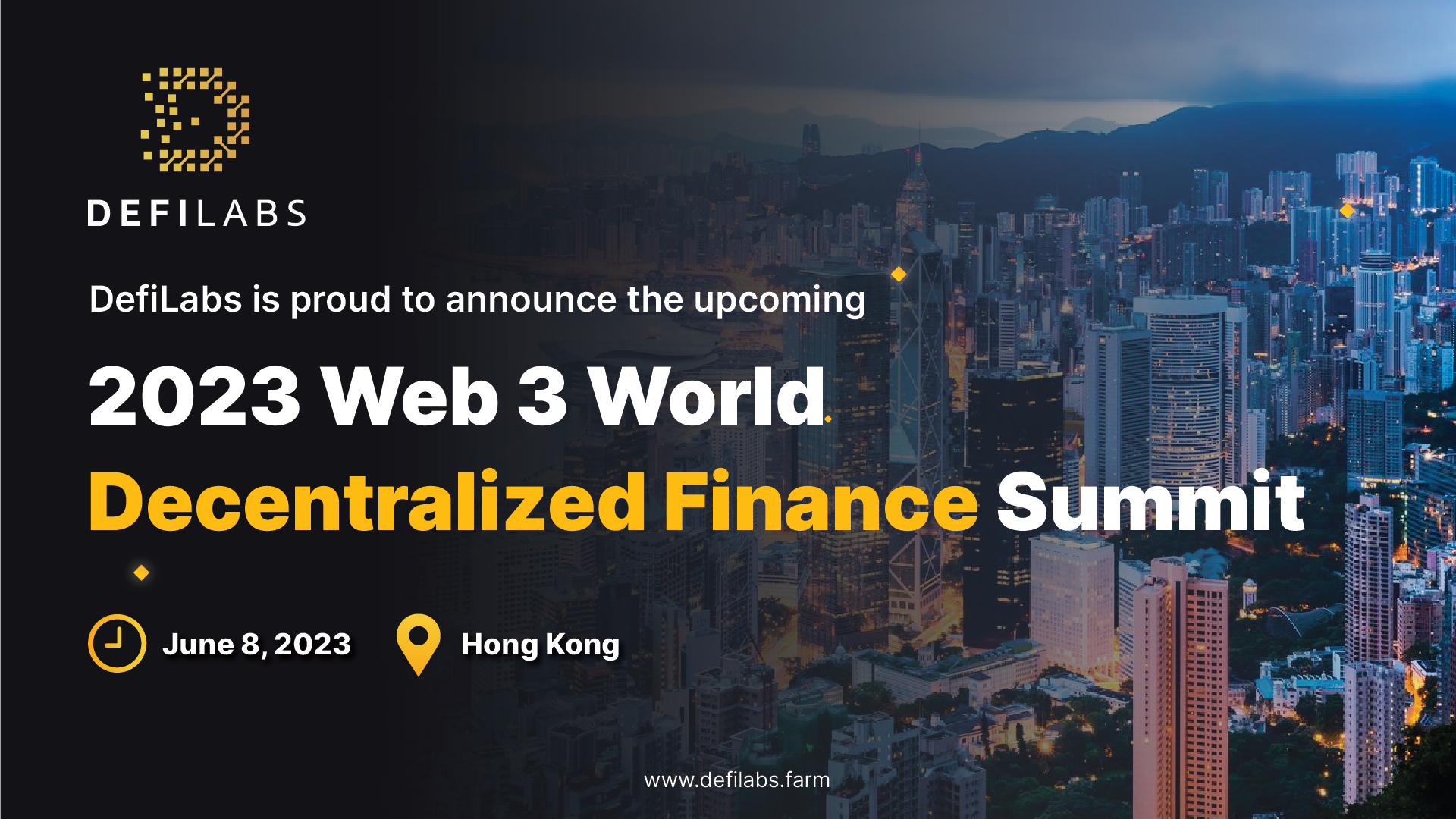 ubN`F[Zp ~ AI̐V̎Y^pT[rXuDefiLabs(fB[t@C{)vwWEB3 WORLD DECENTRALIZED FINANCE SUMMITx6/8ɍ`ŊJ