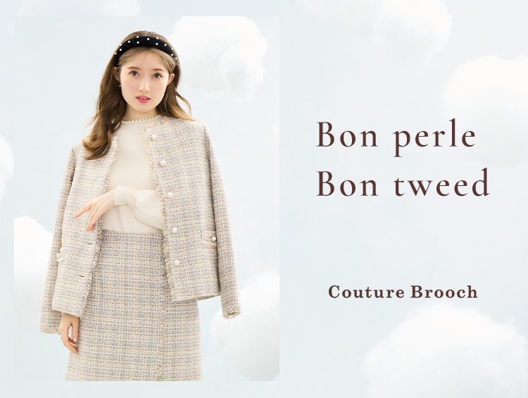 Couture BroochiN`[ u[`j cC[hƃp[ACeCɂ~̐VLOOKuBon perle Bon tweedvJ