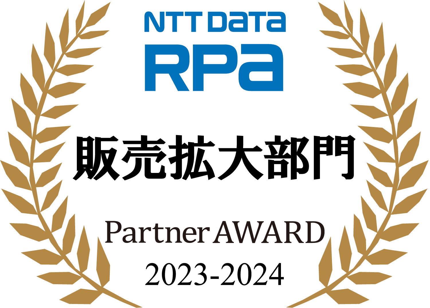 uNTT DATA RPA Partner AWARD 2023-2024vɂĔ̔g啔