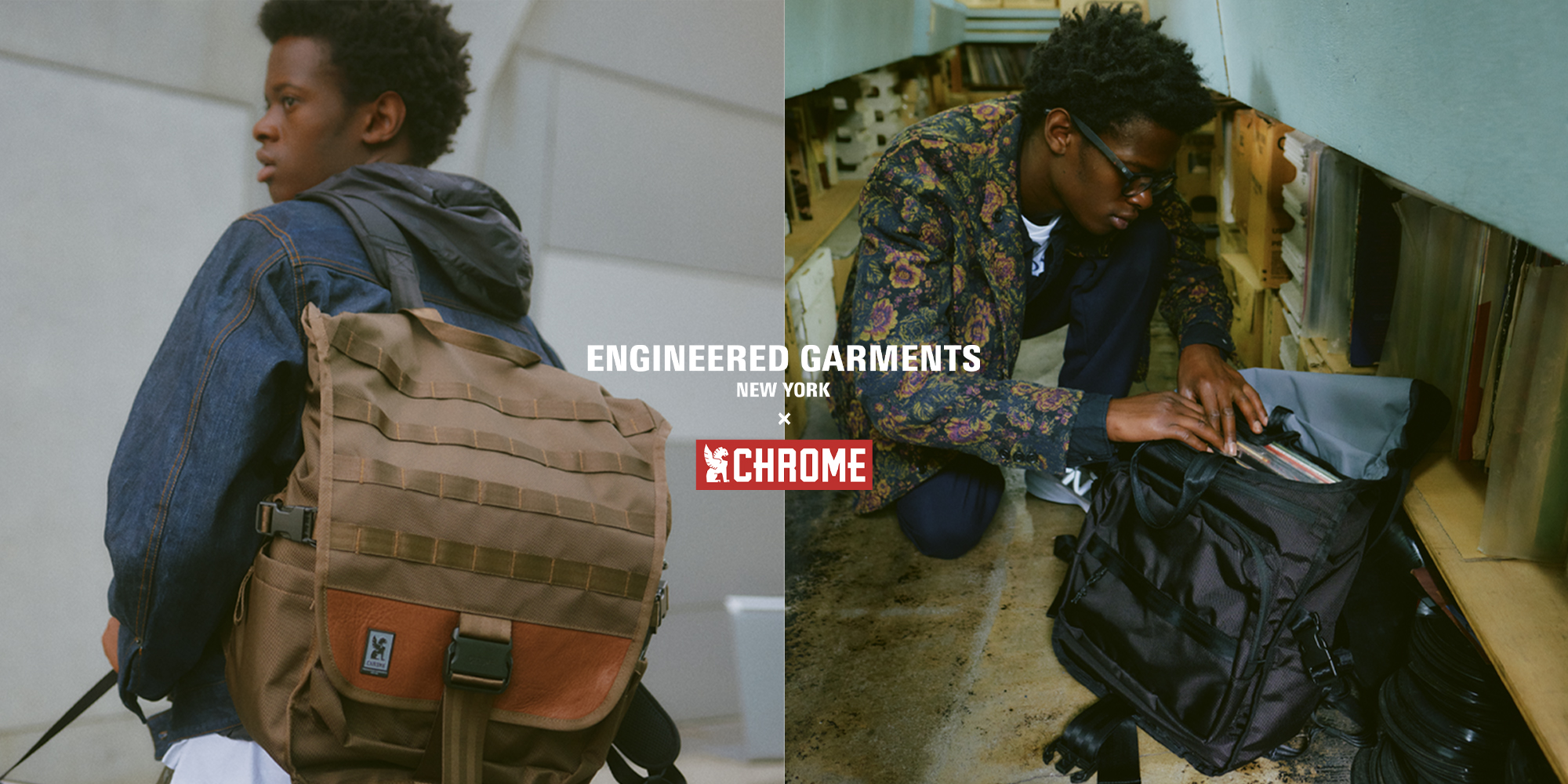 ENGINEERED GARMENTS ~ CHROMEɂ鏉̃R{obOē