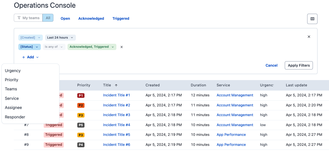 PagerDuty Operations Console x[^ł̒񋟂Jn