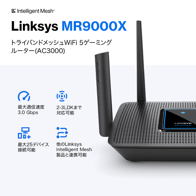 LinksysiNVXjWiFiQ[~O[^[MR9000X-JPȂ4,990~I10%OFF{IbVWiFifr[̑`XIURO