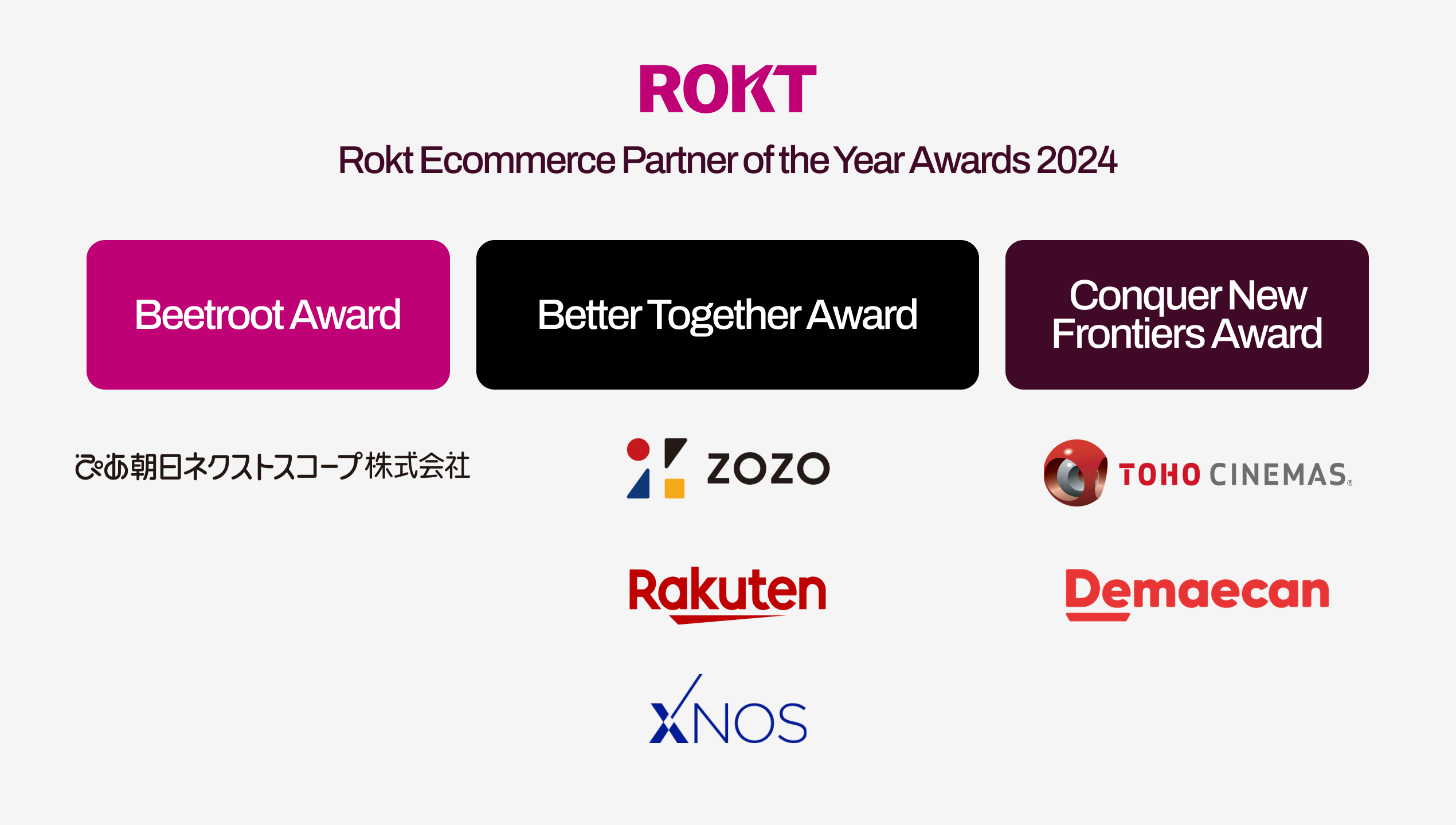 Roktp[gi[\uRokt Ecommerce Partner of the Year Awards 2024v̎܊Ƃ𔭕\B