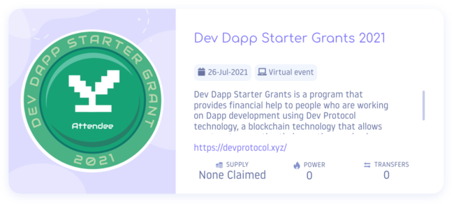 DEVvgRJҏuDev Dapp Starter Grantsv̍̑vWFNg𔭕\