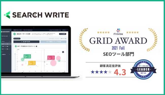 SEOc[uSEARCH WRITEiT[`CgjvITreview Grid Award 2021 FallɂāuLeaderv܁I