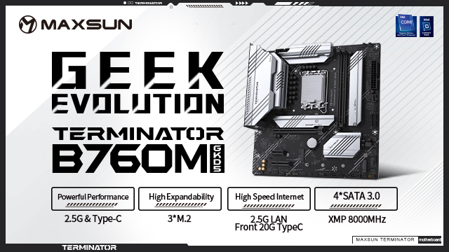 yMAXSUNzXMP DDR5-8000T|[gI MAXSUN VTerminator B760M GKD5}U[{[hoI