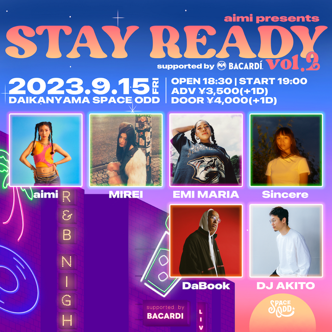 R&BCxguaimi presents eSTAY READY vol.2f supported by BACARDIvJÂ܂1T